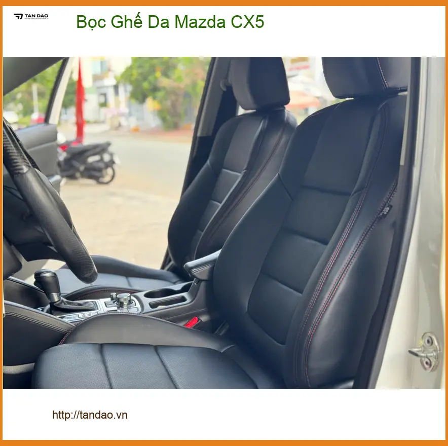 Cô Tuyết bọc ghế da Mazda CX5 Quận 12 vì ghế zin đã cũ và xuống cấp. ảnh thực tế 4