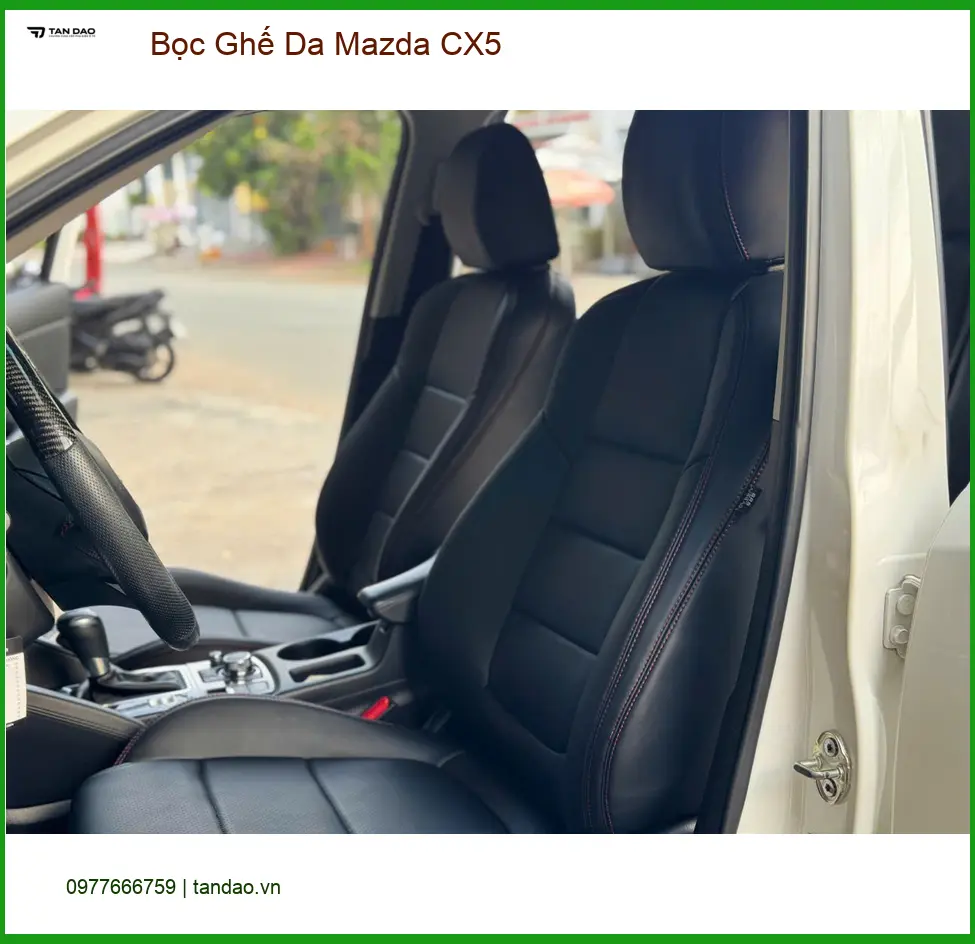 Cô Tuyết bọc ghế da Mazda CX5 Quận 12 vì ghế zin đã cũ và xuống cấp. ảnh thực tế 5