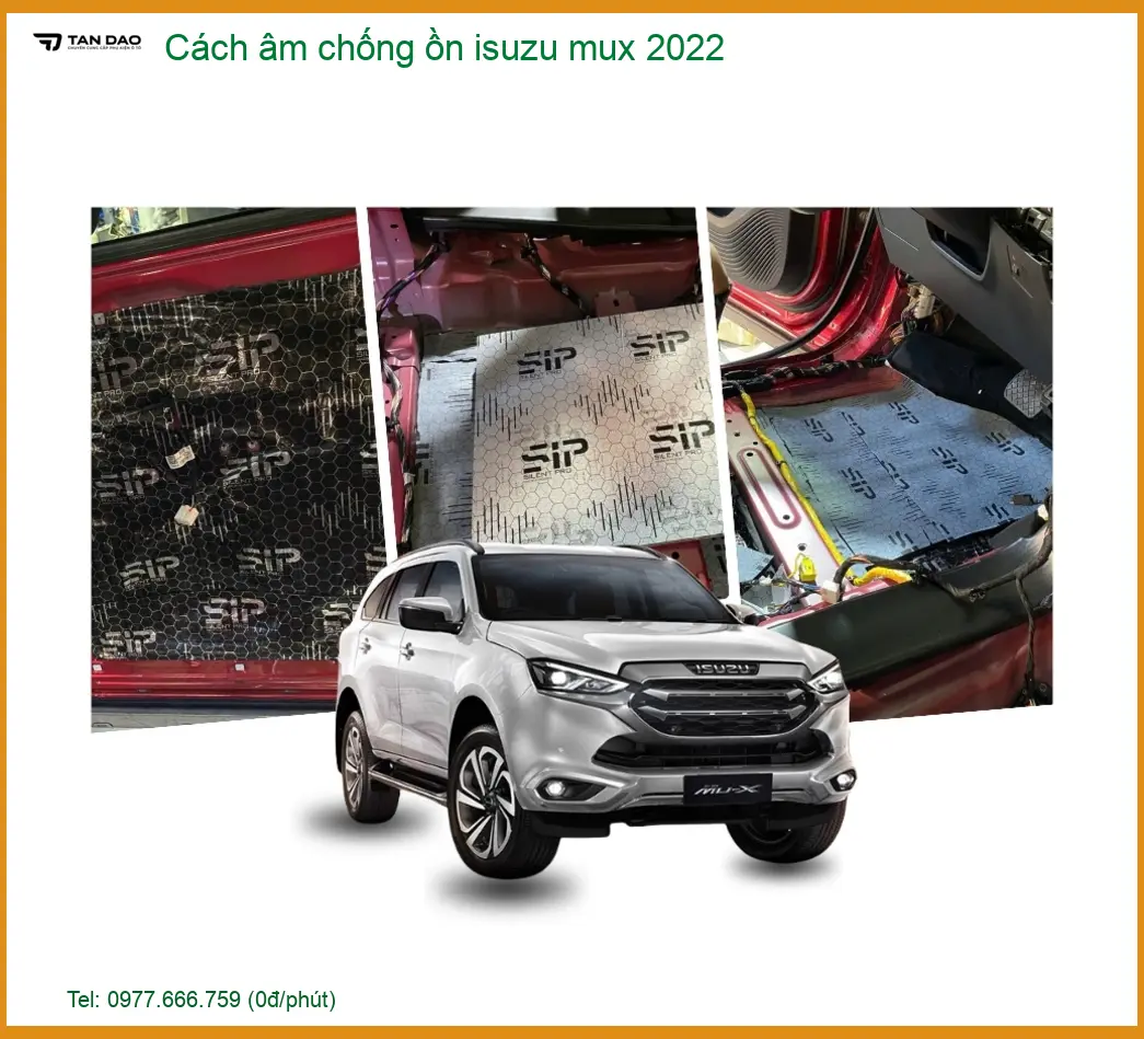Cách âm chống ồn Isuzu Mu-X 2022 - Địa Chỉ Lắp Đặt Uy Tín TPHCM