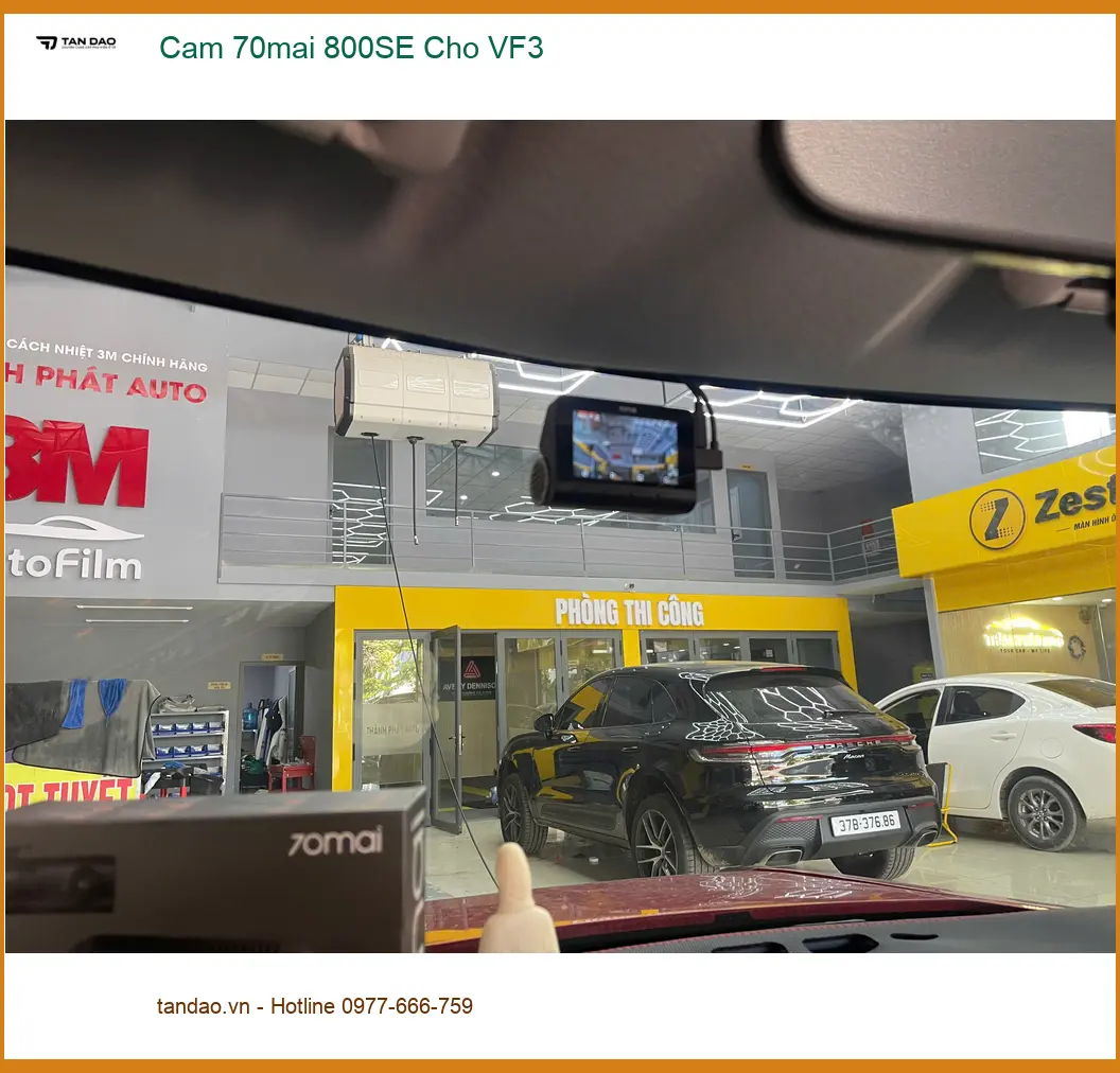 Cô Thảo lắp Cam 70mai 800SE cho VinFast VF3 ở Quận 9 an tâm lái xe ảnh thực tế 3