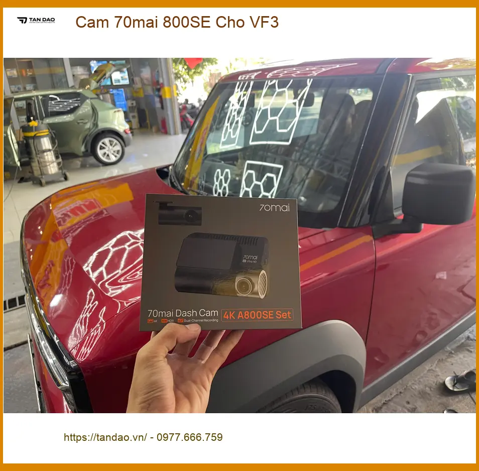 Cô Thảo lắp Cam 70mai 800SE cho VinFast VF3 ở Quận 9 an tâm lái xe ảnh thực tế 4