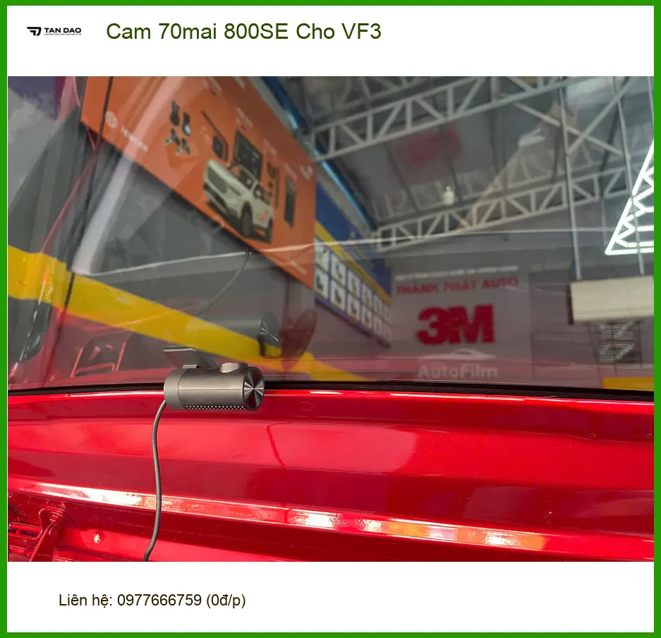 Anh Hùng lắp camera 70mai 800SE cho VF3 ở Quận 2 để an tâm lái xe