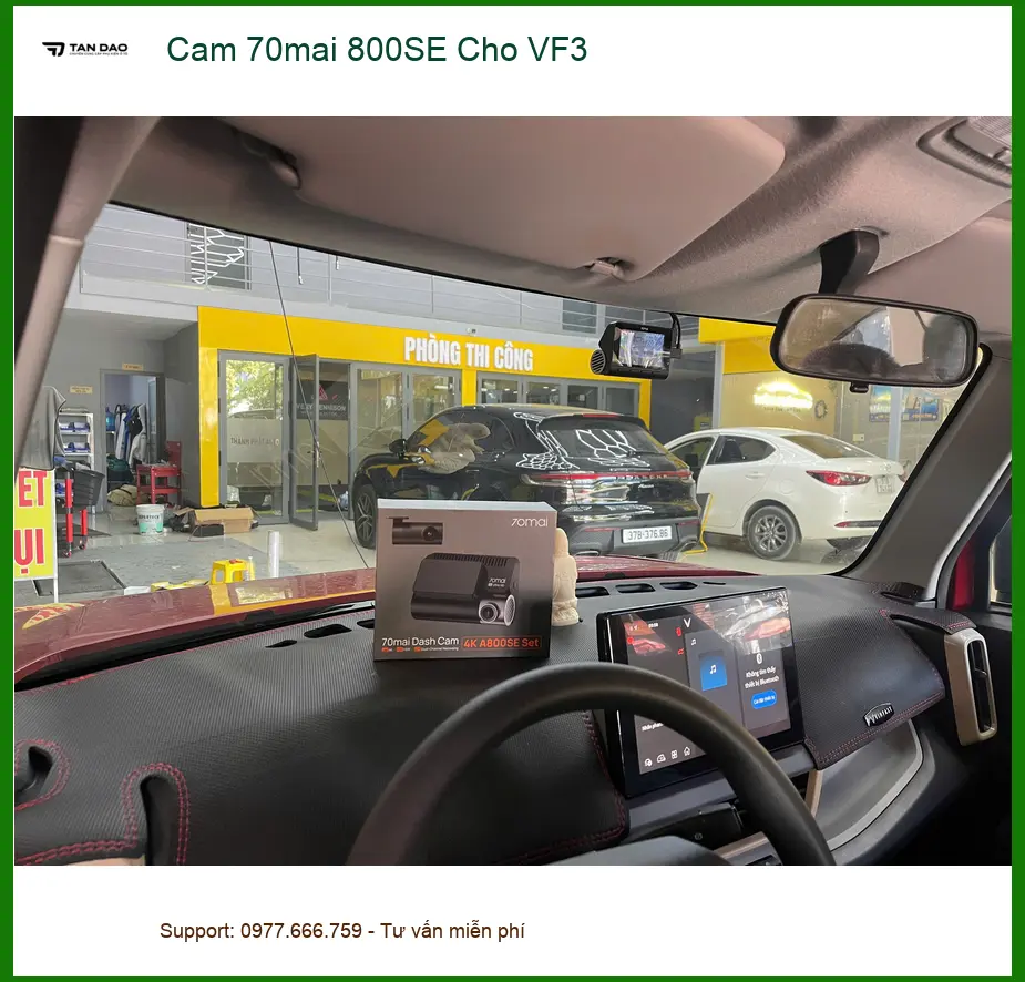 Anh Hùng lắp camera 70mai 800SE cho VF3 ở Quận 2 để an tâm lái xe ảnh thực tế 3