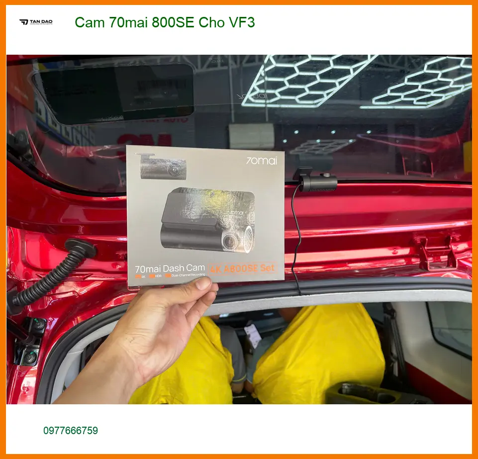 Chú Thanh lắp Camera 70mai 800SE cho VinFast VF3 ở Quận Thủ Đức ảnh thực tế 3