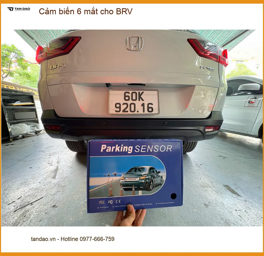 Anh Tuấn Kiệt lắp cảm biến 6 mắt cho Honda BRV tại Củ Chi để đỗ xe an toàn hơn ảnh thực tế 3