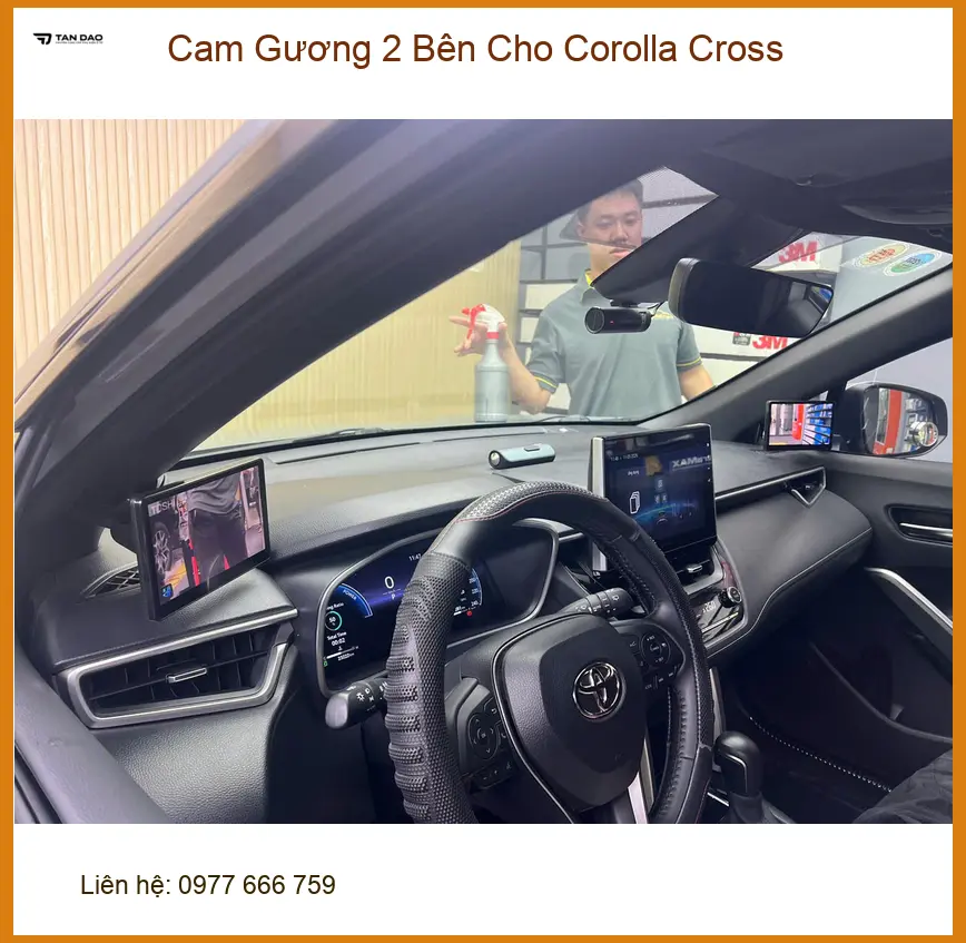 Anh Phong lắp Cam Gương 2 Bên cho Corolla Cross tại Hóc Môn để lái xe an toàn hơn