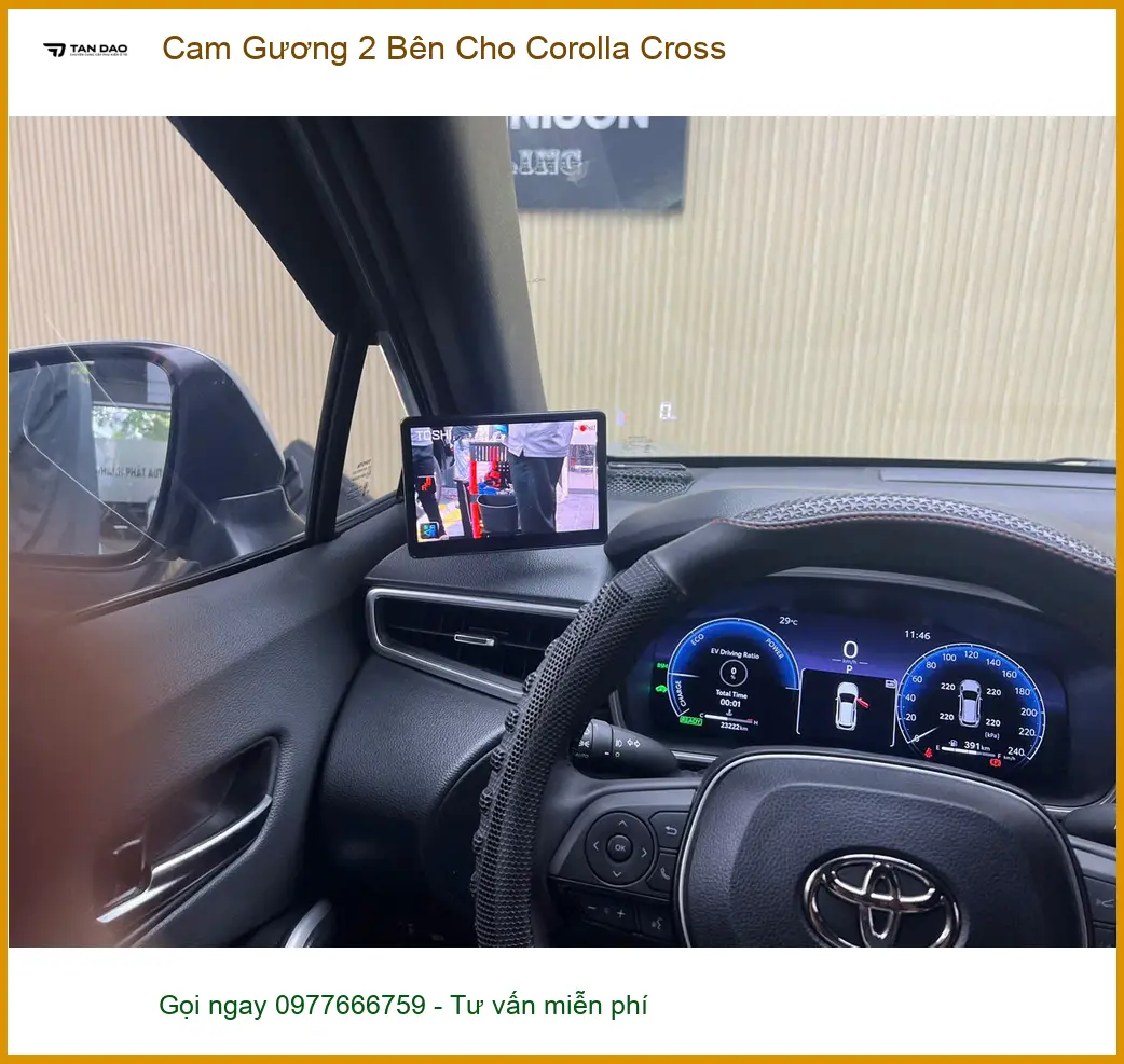 Chú Minh lắp Cam Gương 2 Bên cho Corolla Cross tại Thủ Đức cho an toàn ảnh thực tế 2