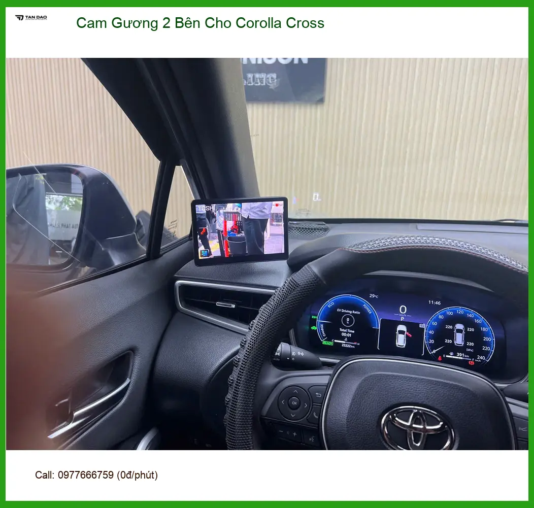 Anh Phong lắp Cam Gương 2 Bên cho Corolla Cross tại Hóc Môn để lái xe an toàn hơn ảnh thực tế 3