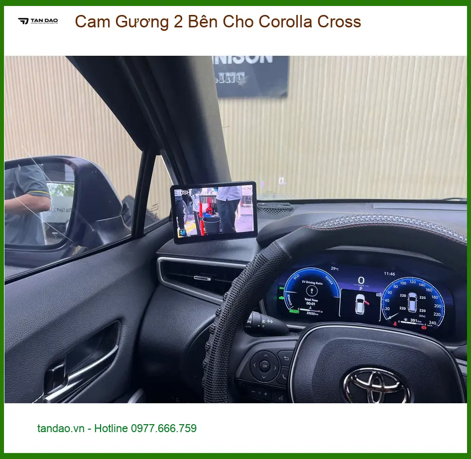 Anh Nam lắp camera gương 2 bên cho Corolla Cross để dễ chuyển làn ở Quận 9 ảnh thực tế 3