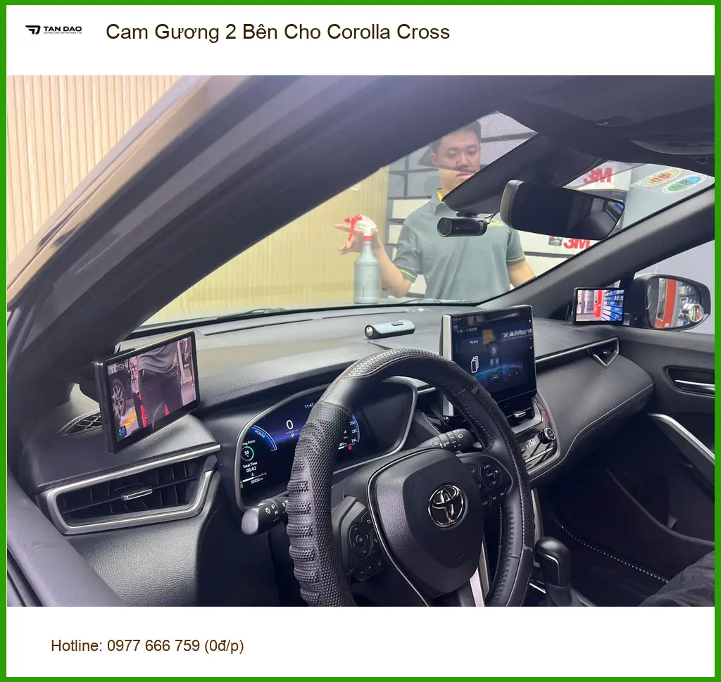 Anh Nam lắp camera gương 2 bên cho Corolla Cross để dễ chuyển làn ở Quận 9 ảnh thực tế 4