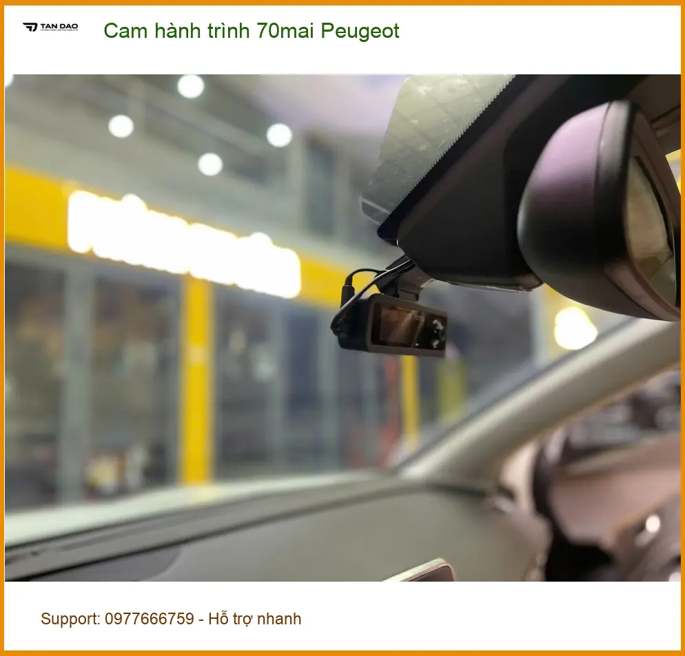 Anh Khôi lắp Cam hành trình 70mai Peugeot 3008 ở Quận 12 để ghi lại mọi khoảnh khắc ảnh thực tế 4