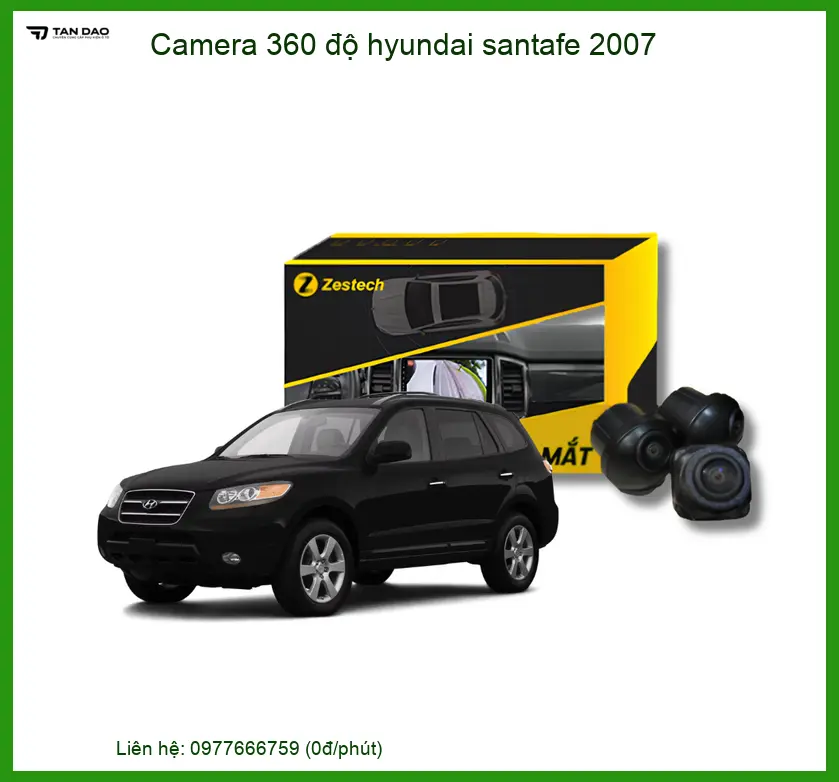Camera 360 độ Hyundai Santafe 2007 - Địa Chỉ Lắp Đặt Chính Hãng TPHCM