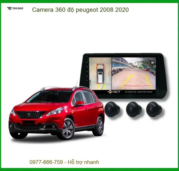 Camera 360 Độ Peugeot - Độ Cho Peugeot 2008 2020 Chính Hãng