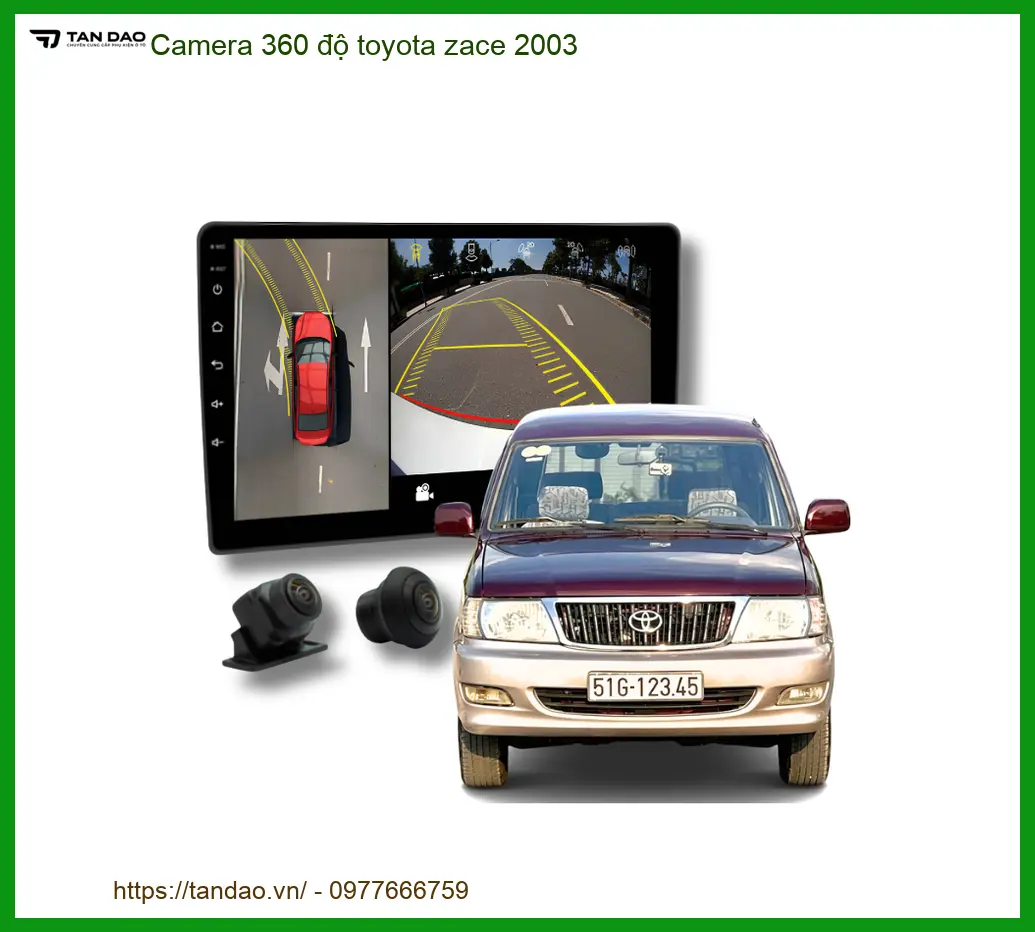 Camera 360 độ Toyota Zace 2003 - Địa Chỉ Lắp Đặt Chính Hãng Uy Tín TPHCM