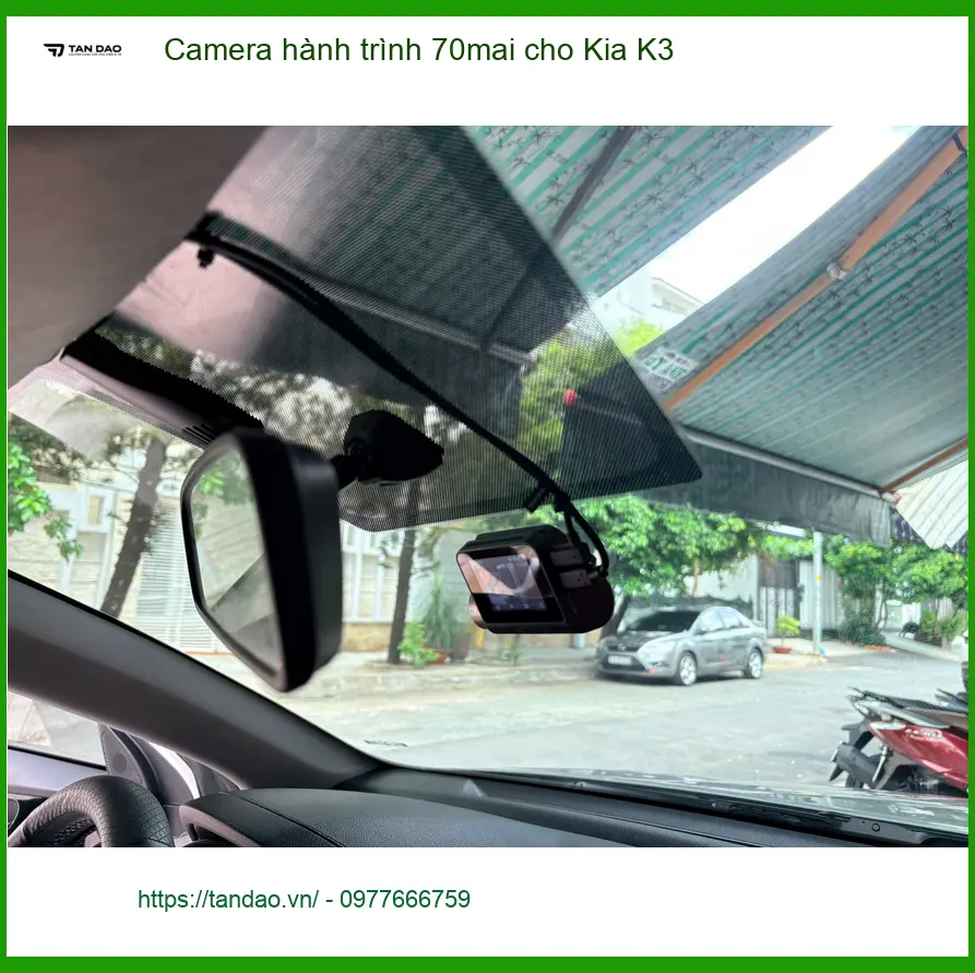 Chị Mai Phương lắp Camera hành trình 70mai cho Kia K3 Quận 2 an toàn hơn