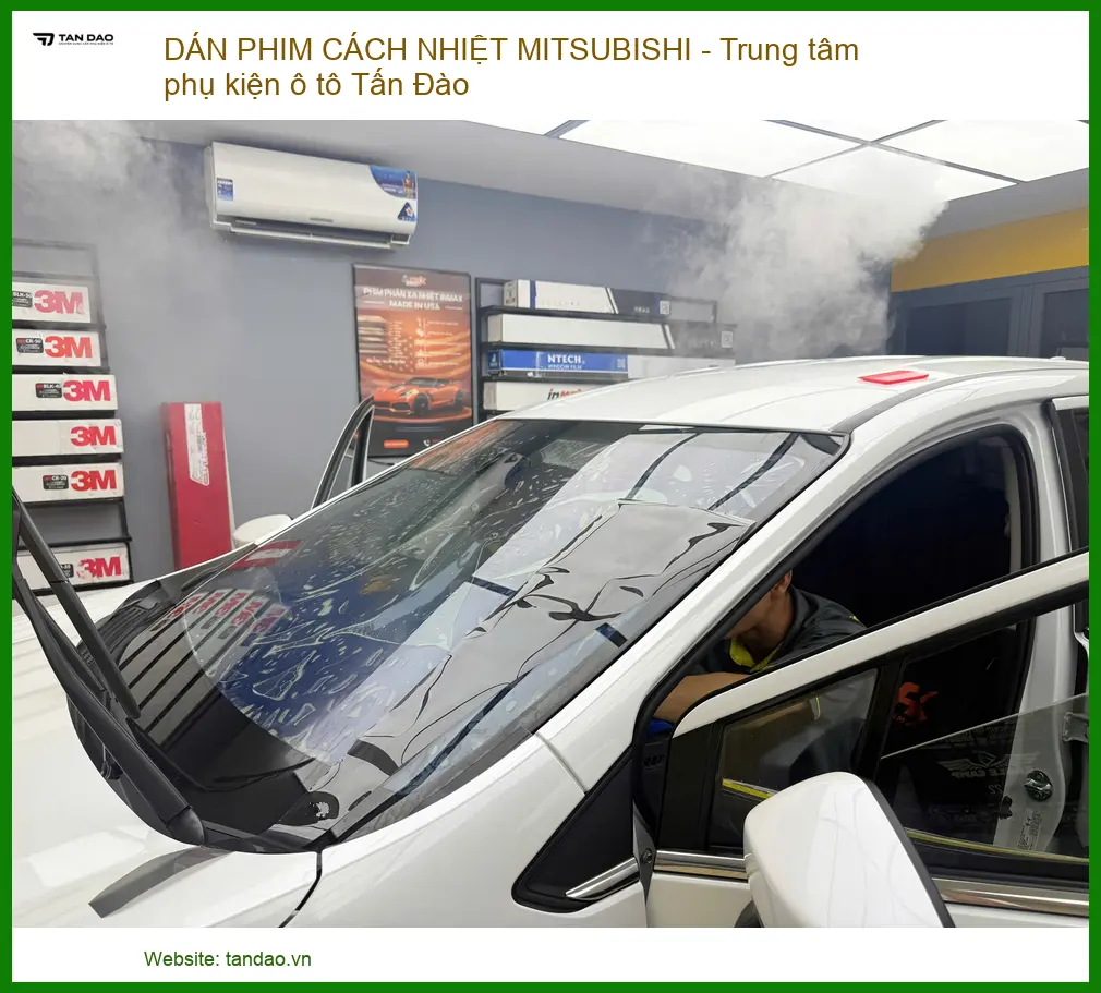 Dán Phim Cách Nhiệt Mitsubishi Chính Hãng, Uy Tín Tại Tấn Đào Auto Tphcm