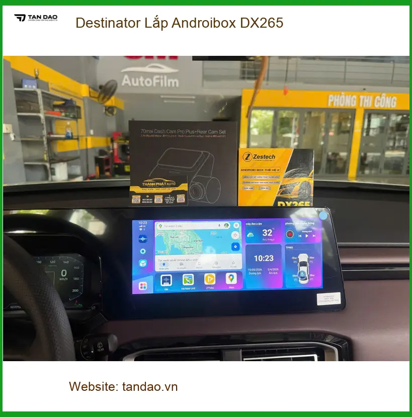 Chị Thùy Trang lắp Android Box Destinator DX265 cho Suzuki XL7 tại Gò Vấp ảnh thực tế 2
