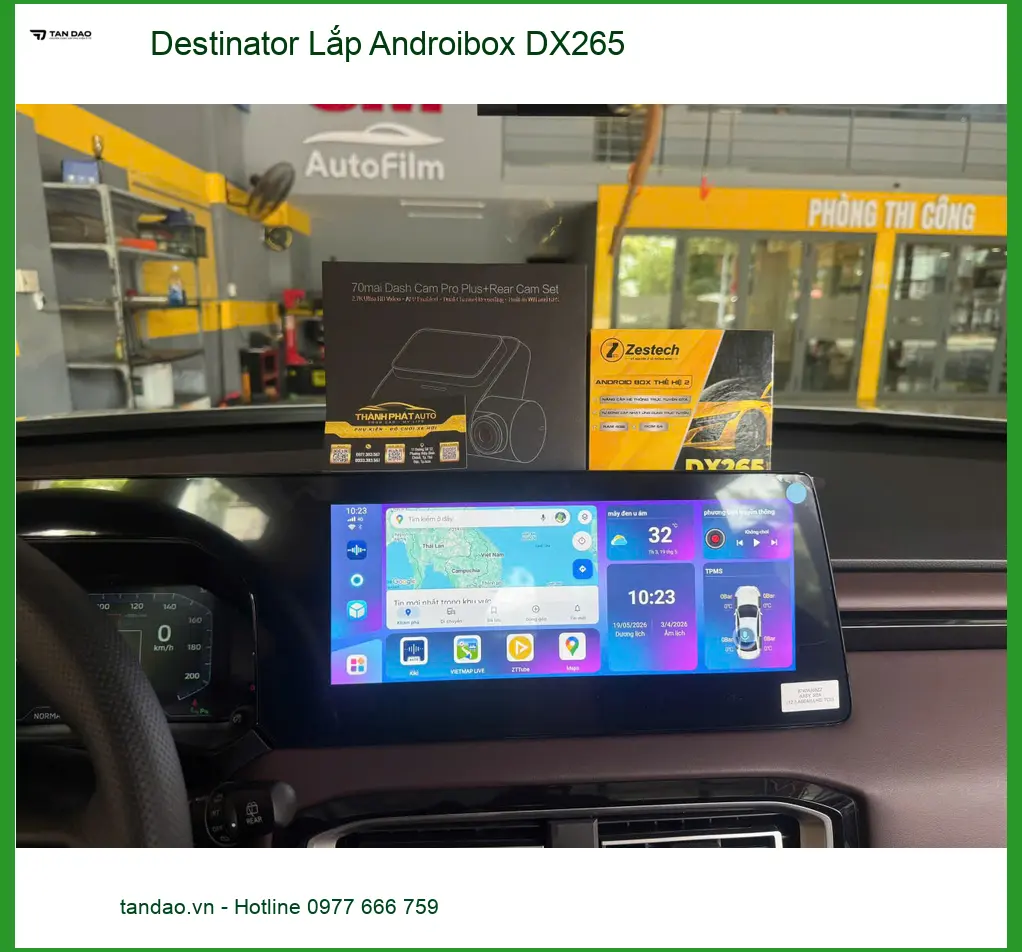 Chú Bình lắp Androibox Destinator DX265 chính hãng cho Outlander Quận 9. ảnh thực tế 2