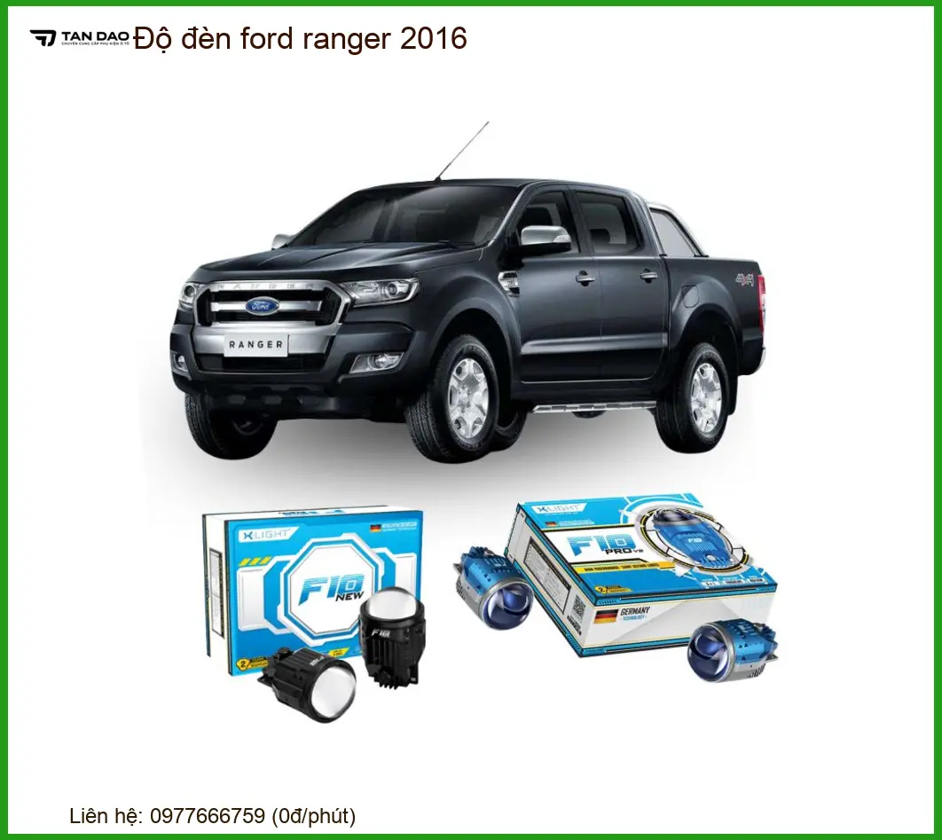 Độ Đèn Bi LED/Xenon Ford Ranger 2016 - Địa Chỉ Lắp Đặt Uy Tín TPHCM