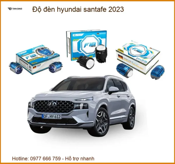 Độ Đèn Hyundai Santafe 2023 - Nâng Cấp Ánh Sáng Siêu Sáng, An Toàn