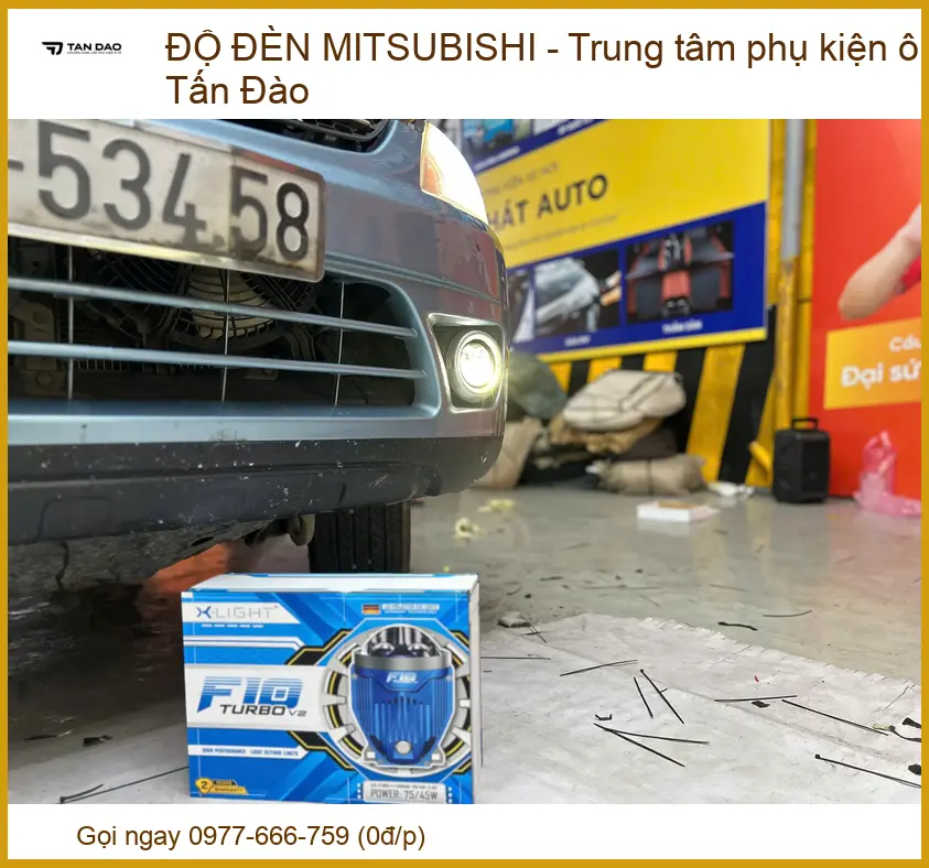 Độ Đèn Mitsubishi: Nâng Tầm An Toàn & Phong Cách Cho Xế Yêu Tại Tấn Đào Auto