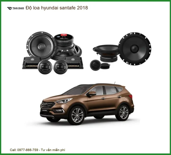 Độ Loa Ô Tô Hyundai SantaFe 2018 - Trung Tâm Nâng Cấp Âm Thanh Chính Hãng TPHCM