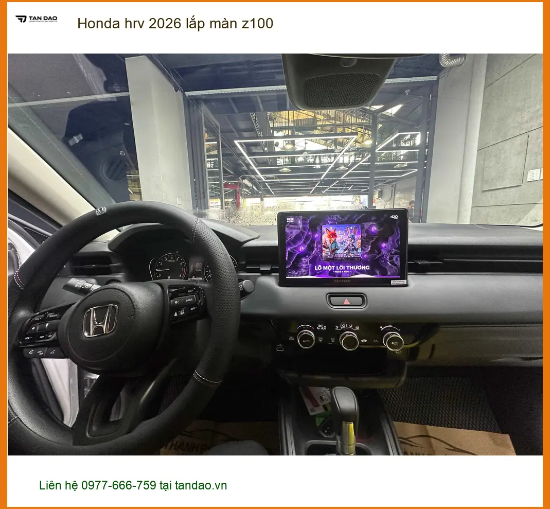 Anh Minh lắp màn hình Z100 cho Honda HRV 2026 tại Quận 9 để nâng tầm tiện ích