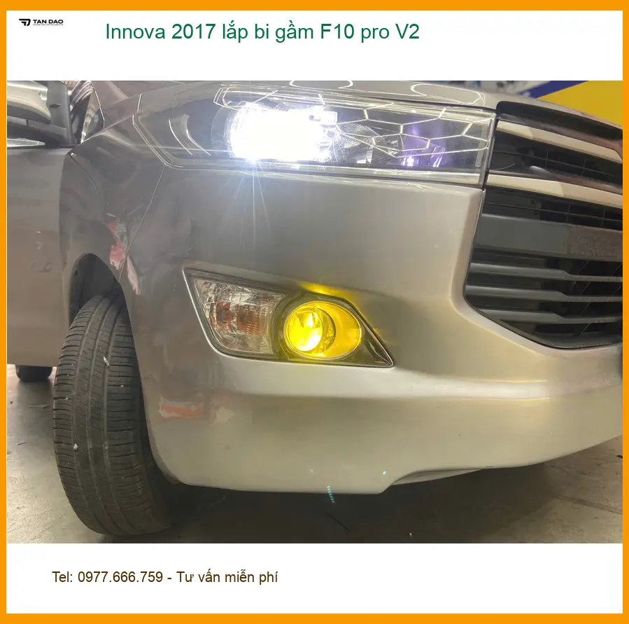 Anh Khang Innova 2017 lắp bi gầm F10 Pro V2 tại Thủ Đức ảnh thực tế 2