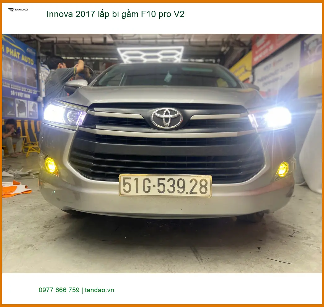 Anh Khang Innova 2017 lắp bi gầm F10 Pro V2 tại Thủ Đức ảnh thực tế 3