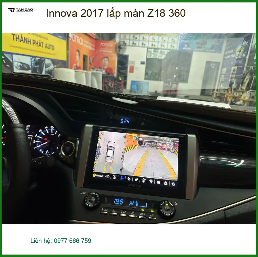 Chú Thành lắp màn Z18 360 cho Innova 2017 tại Hóc Môn