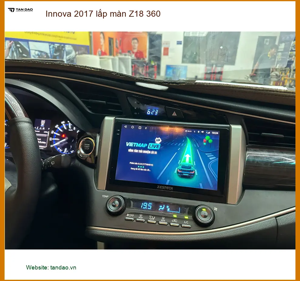 Chú Thành lắp màn Z18 360 cho Innova 2017 tại Hóc Môn ảnh thực tế 2