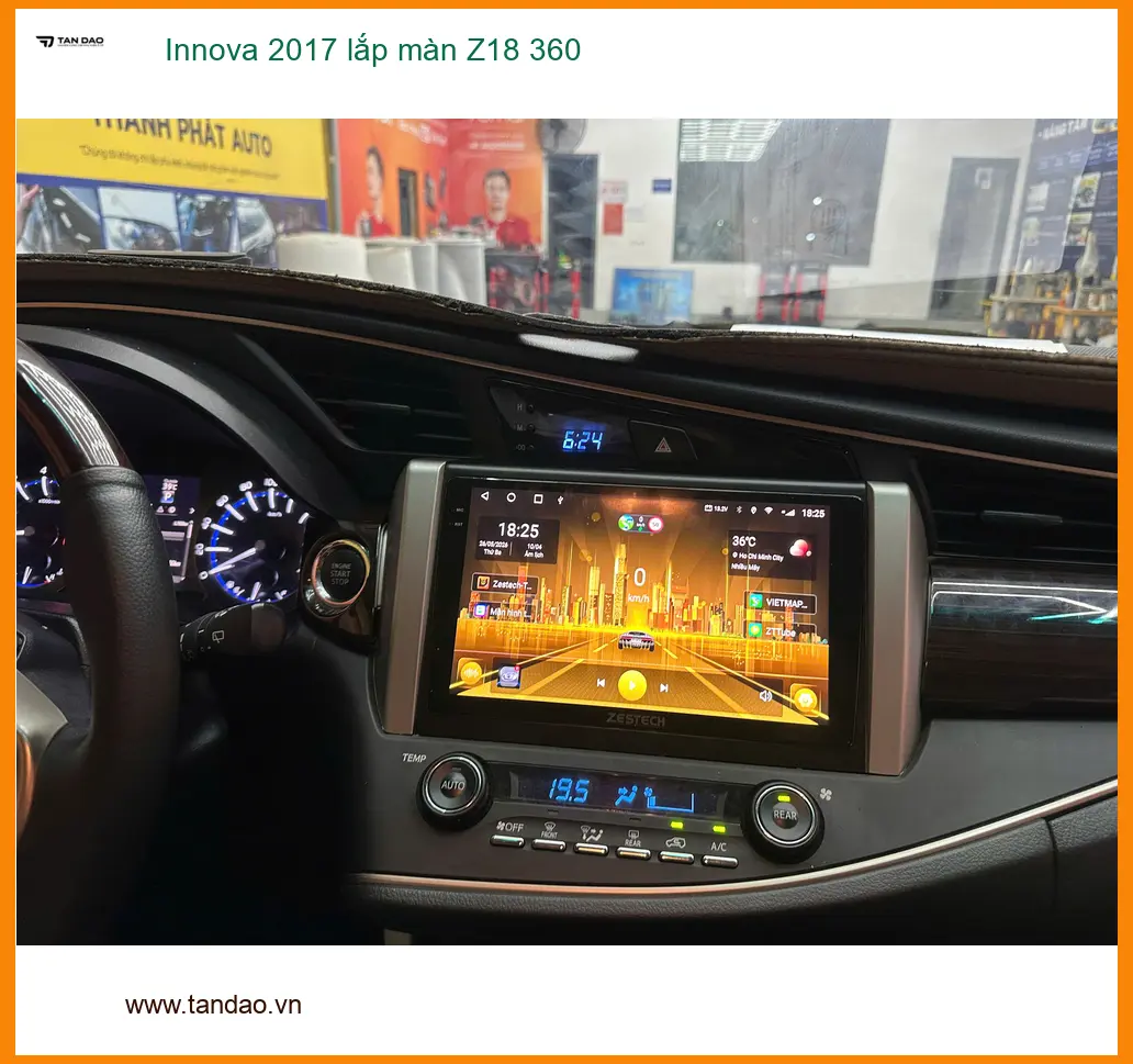 Anh Hùng lắp màn Z18 360 cho Innova 2017 tại Quận Bình Tân ảnh thực tế 2