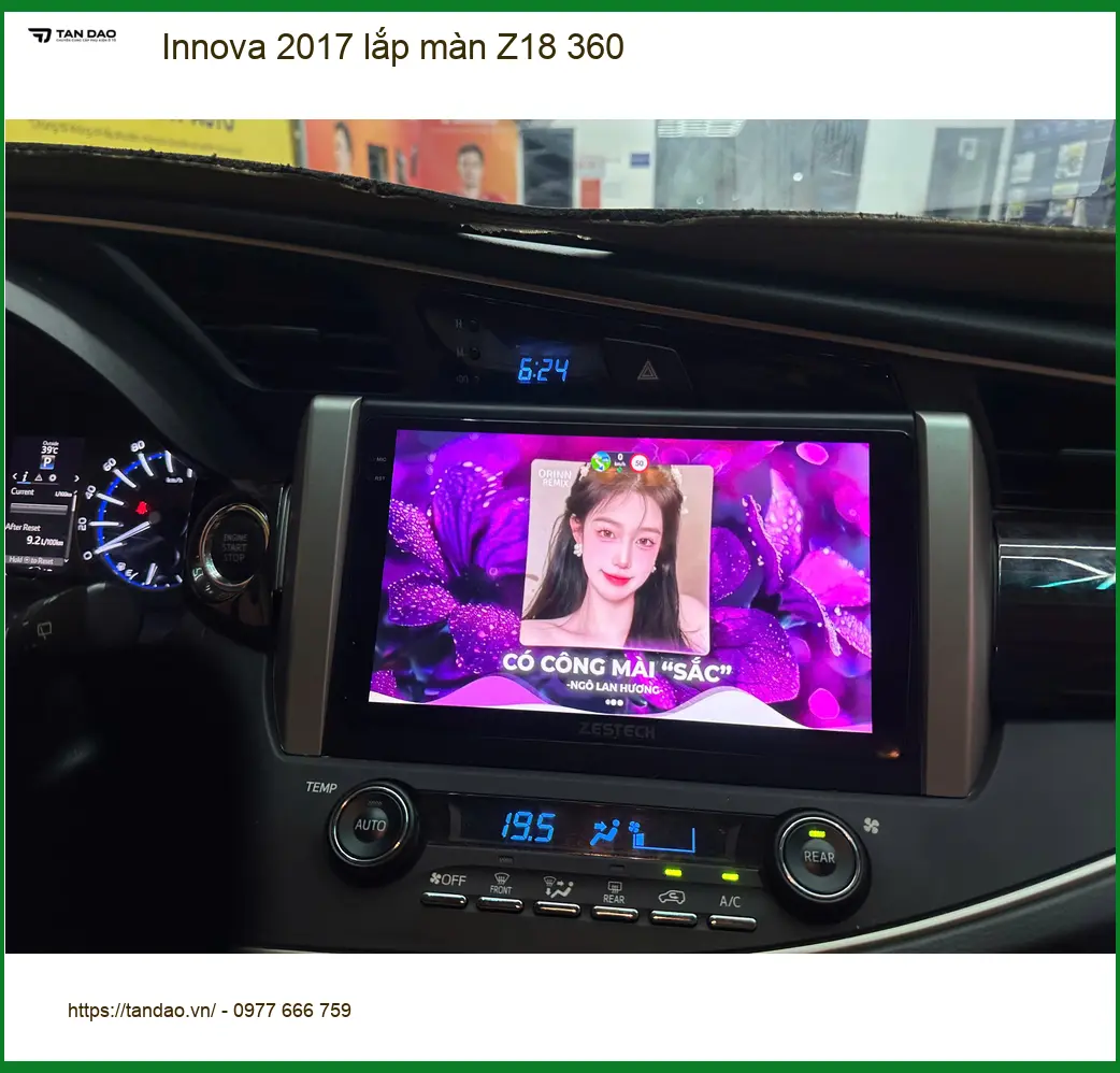 Chú Thành lắp màn Z18 360 cho Innova 2017 tại Hóc Môn ảnh thực tế 4
