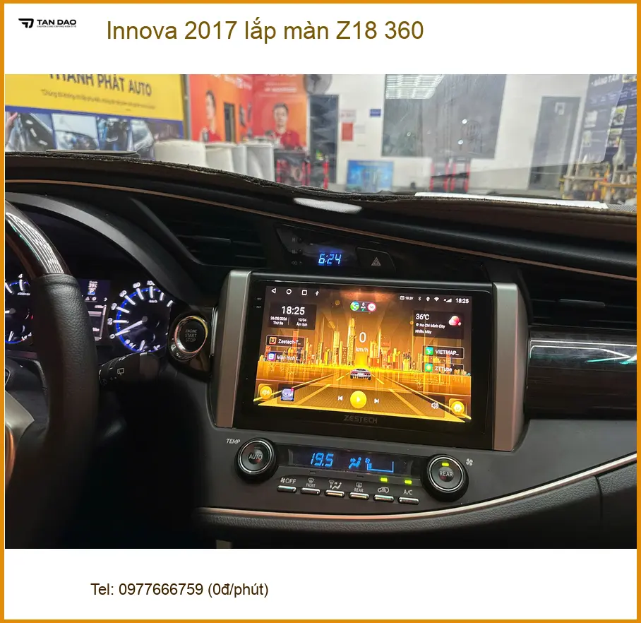 Chú Thành lắp màn Z18 360 cho Innova 2017 tại Hóc Môn ảnh thực tế 5