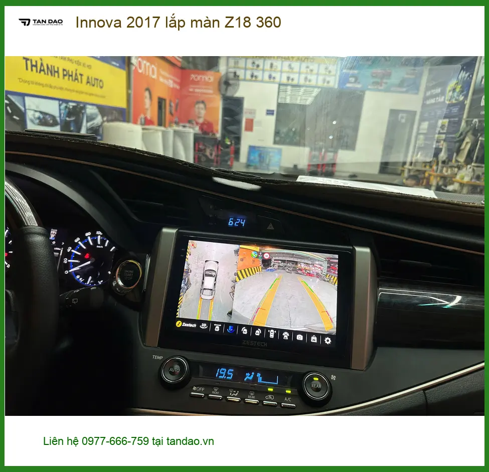 Anh Cường lắp màn Z18 360 Innova 2017 ở Quận 12 an tâm di chuyển. ảnh thực tế 3