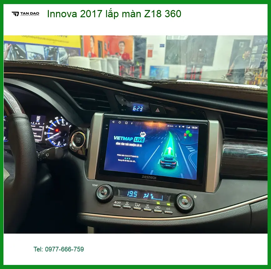 Anh Cường lắp màn Z18 360 Innova 2017 ở Quận 12 an tâm di chuyển. ảnh thực tế 4