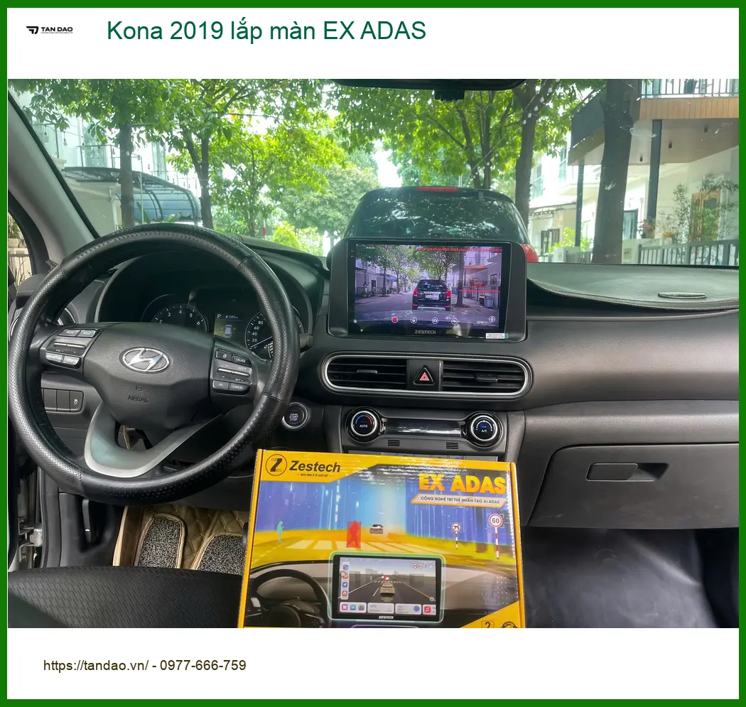 Chị Thảo lắp màn hình EX ADAS cho Kona 2019 vì màn zin thiếu tính năng ở Quận 2 ảnh thực tế 2