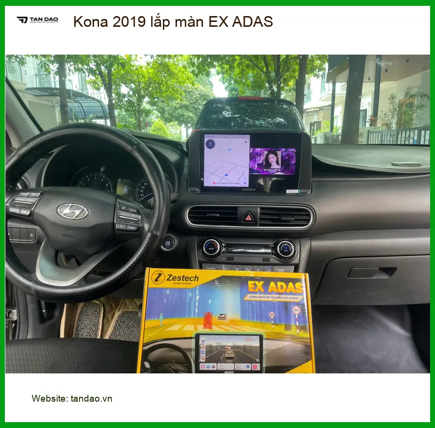 Anh Trường lắp màn EX ADAS cho Kona 2019 tại Quận 12 để nâng tầm tiện ích lái xe ảnh thực tế 3