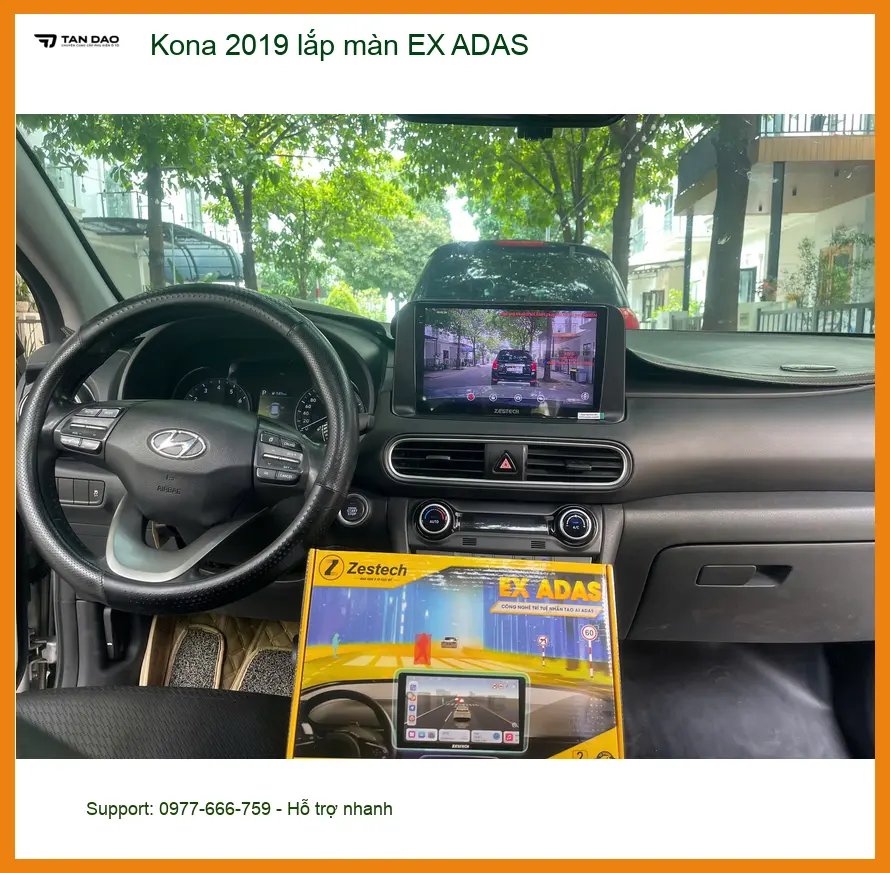 Anh Trường lắp màn EX ADAS cho Kona 2019 tại Quận 12 để nâng tầm tiện ích lái xe ảnh thực tế 4