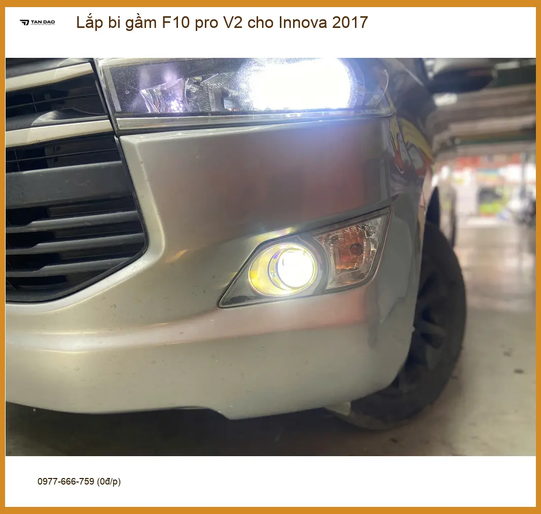 Chú Minh lắp bi gầm F10 pro V2 cho Innova 2017 tại Quận 9