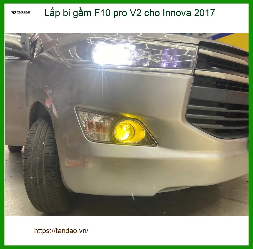 Chú Quang lắp bi gầm F10 Pro V2 cho Innova 2017 Quận 12, đèn sáng rõ hơn. ảnh thực tế 2