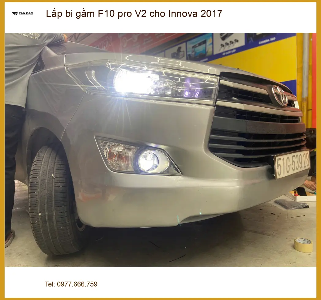 Chú Minh lắp bi gầm F10 pro V2 cho Innova 2017 tại Quận 9 ảnh thực tế 4