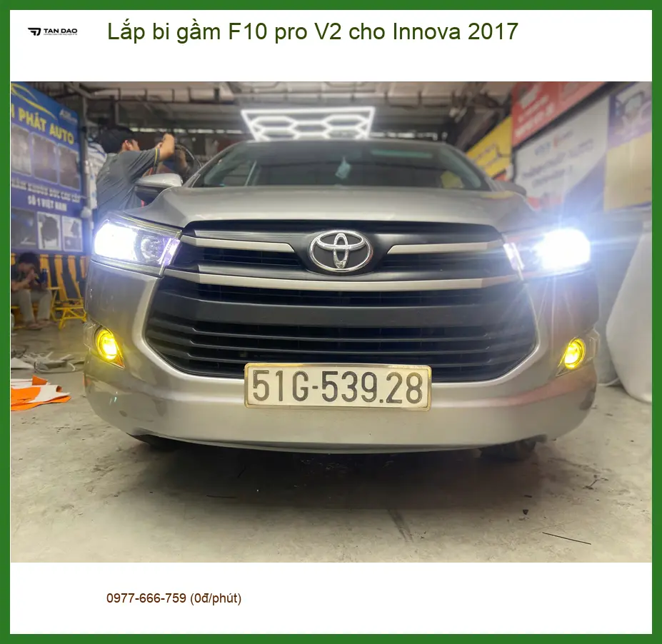 Chú Minh lắp bi gầm F10 pro V2 cho Innova 2017 tại Quận 9 ảnh thực tế 5