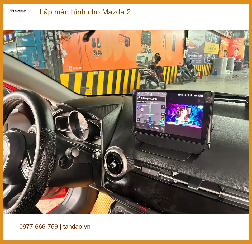 Chú Tấn lắp màn hình cho Mazda 2 tại Quận 2 để nâng tầm giải trí ảnh thực tế 2