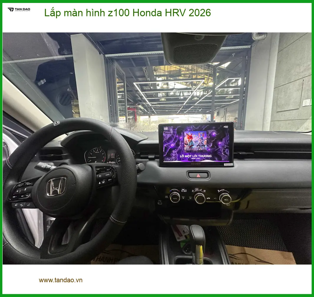 Anh Nhật lắp màn hình Z100 Honda HRV 2026 tại Thủ Đức để nâng cấp xe ảnh thực tế 3