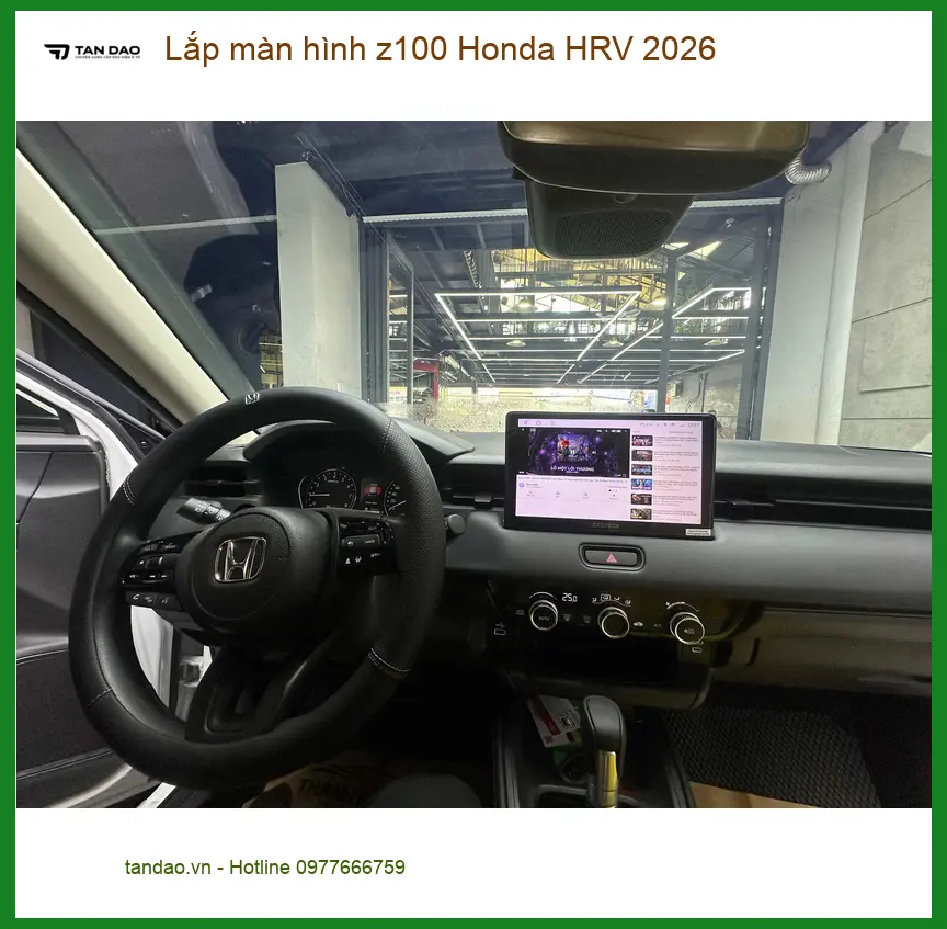 Chị Thảo lắp màn hình Z100 Honda HRV 2026 Quận 12 xem bản đồ và giải trí ảnh thực tế 3