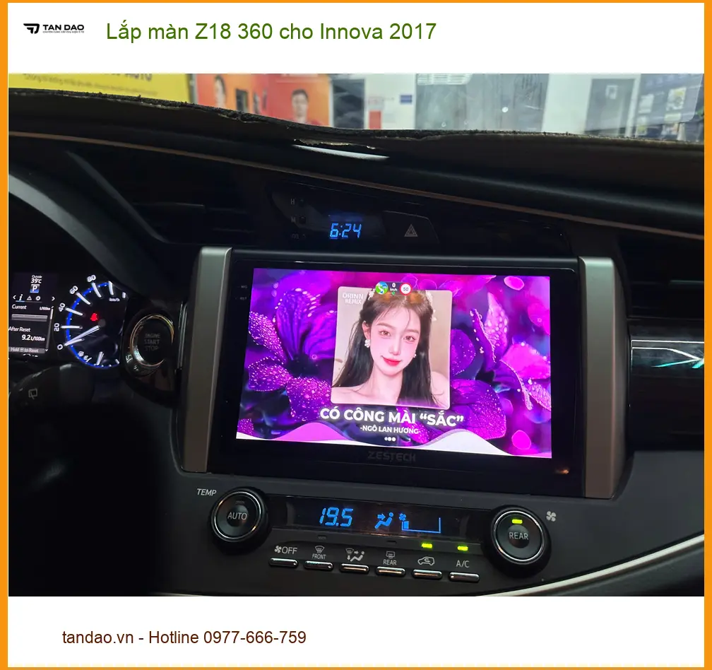 Anh Khải lắp màn Z18 360 cho Innova 2017 ở Quận Thủ Đức ảnh thực tế 2