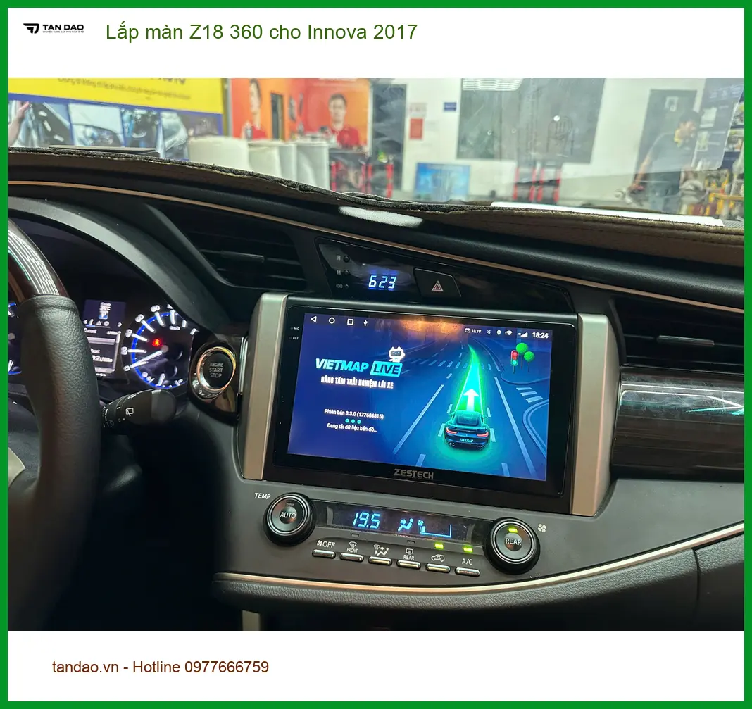 Anh Khải lắp màn Z18 360 cho Innova 2017 ở Quận Thủ Đức ảnh thực tế 3