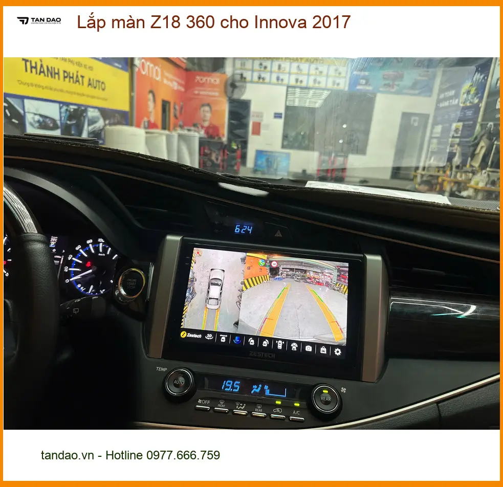 Anh Khải lắp màn Z18 360 cho Innova 2017 ở Quận Thủ Đức ảnh thực tế 5
