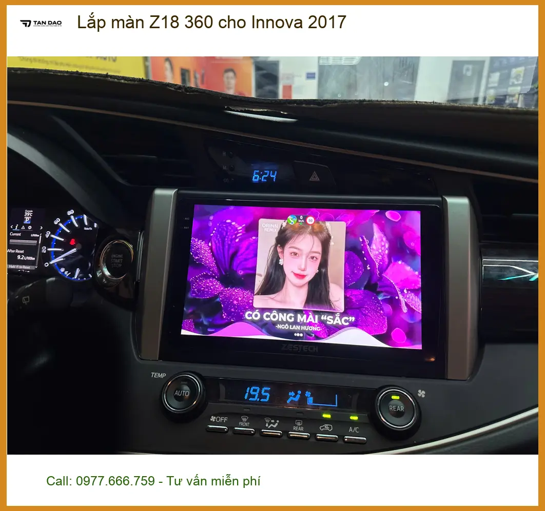 Anh Lâm lắp màn Z18 360 cho Innova 2017 tại Quận 9 để quan sát toàn cảnh dễ hơn ảnh thực tế 2